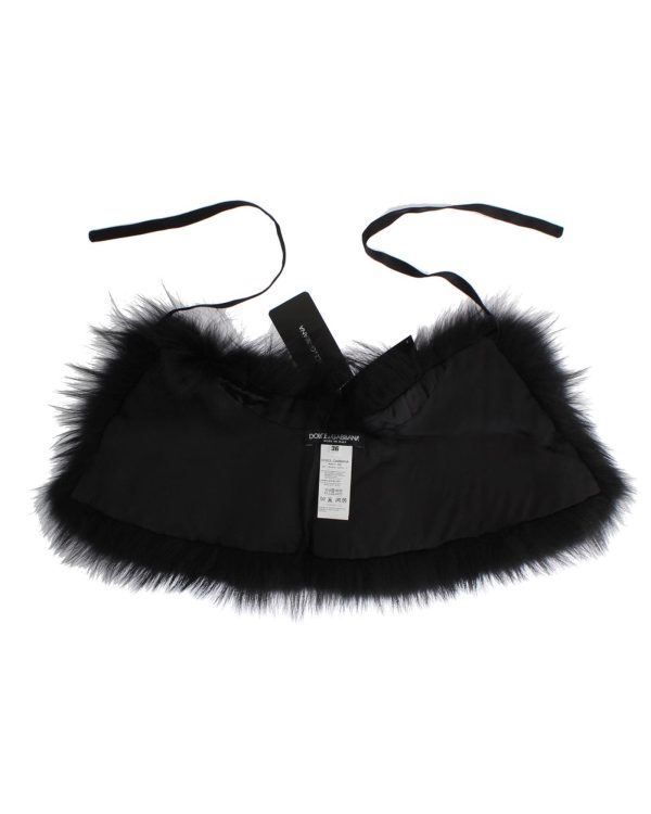 Black Fox Fur Shoulder Wrap by Dolce & Gabbana – 38 IT