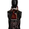 Dolce & Gabbana Multicolor Wool Scarf with DG King Lettering and Crown One Size Men