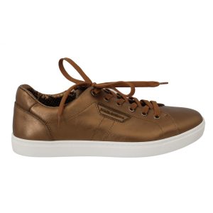 Fashion Casual Sneakers with Metallic Gold Finish 39 EU Men