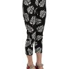 Gorgeous Dolce & Gabbana Black Palm Leaf Print Skinny Capri Pants 38 IT Women