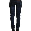 Logo Detailed Low Waist Skinny Jeans with Zipper Closure W26 US Women