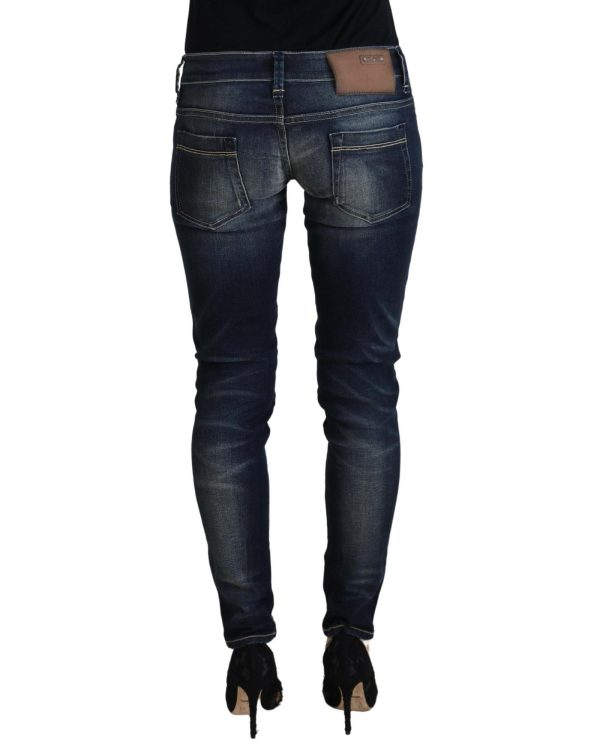 ACHT Skinny Jeans with Low Waist Denim Pants and Logo Details W26 US Women