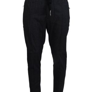 Dolce & Gabbana Jeans - Denim Tapered Pants with Logo Details Men