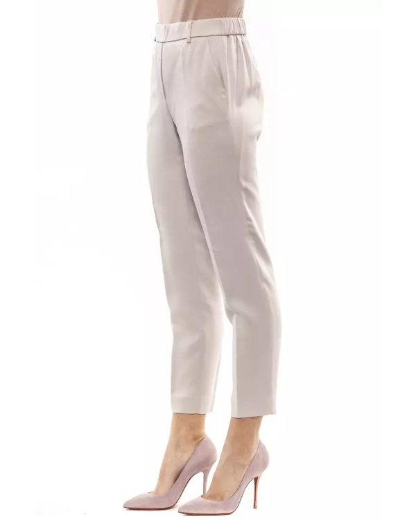 Regular Waist Trousers With Elastic Band – 44 IT