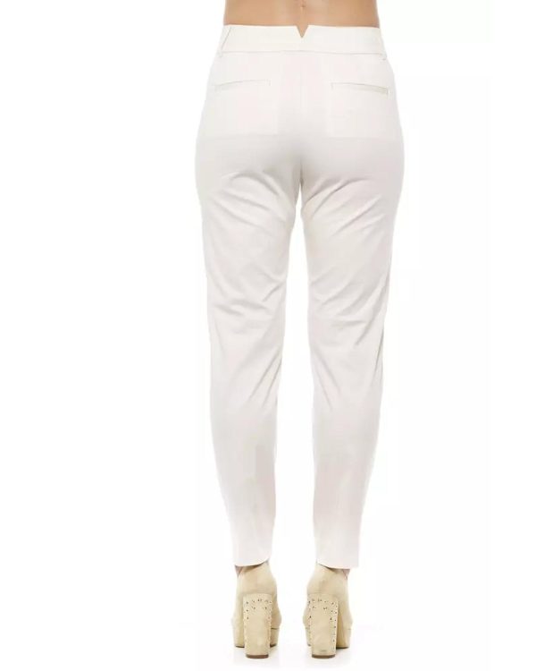 High Waist Trousers with Pockets and Zipper Closure 42 IT Women