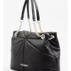 Plein Sport Faux Leather Tote with Gold Hardware and Tiger Bezel One Size Women