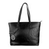 Black Eco-Leather Plein Sport Shopping Bag with Chain Detail One Size Women