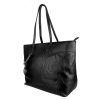 Black Eco-Leather Plein Sport Shopping Bag with Chain Detail One Size Women