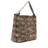 Python Print Leather Shoulder Bag with Adjustable Strap One Size Women