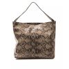 Python Print Leather Shoulder Bag with Adjustable Strap One Size Women