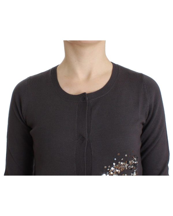 John Galliano Wool Sequined Cardigan S Women