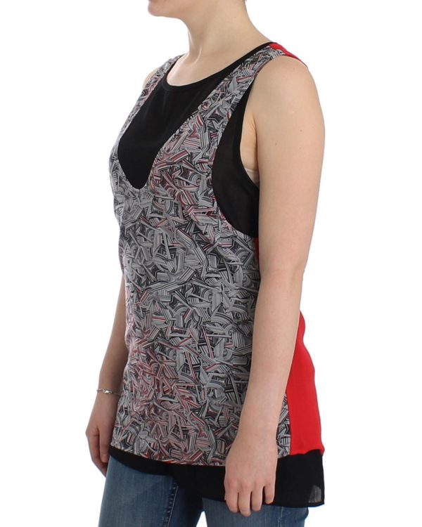 CNC Costume National Sleeveless Logo T-Shirt Top L Women