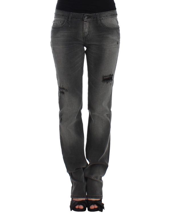 CNC Costume National Gray Straight Leg Jeans – W24 US