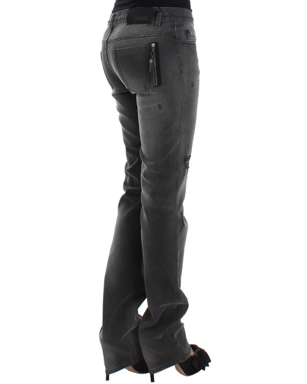 CNC Costume National Gray Straight Leg Jeans – W24 US