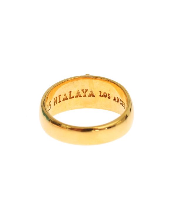 NIALAYA Gold Plated Sterling Silver Ring 63 EU Men