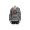 EXTE Crew-neck Pullover Sweater with Gray Striped Motive 40 IT Women