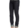 Authentic ACHT Straight Fit Dark Blue Jeans with Logo Details W26 US Women