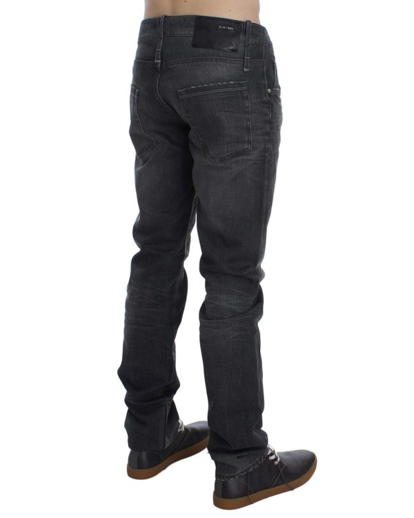 ACHT Mens Jeans – Straight Regular Fit with Logo Details W34 US Men