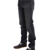 ACHT Mens Jeans – Straight Regular Fit with Logo Details W34 US Men