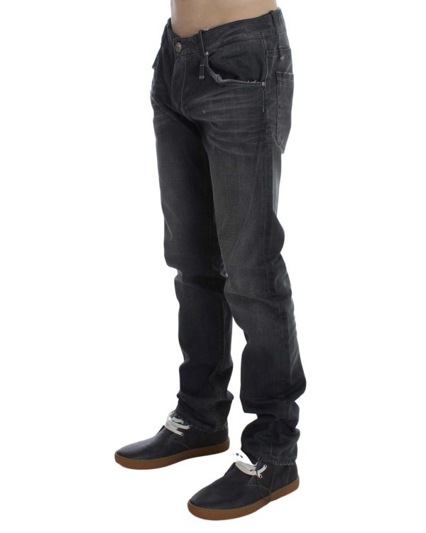 ACHT Mens Jeans – Straight Regular Fit with Logo Details W34 US Men