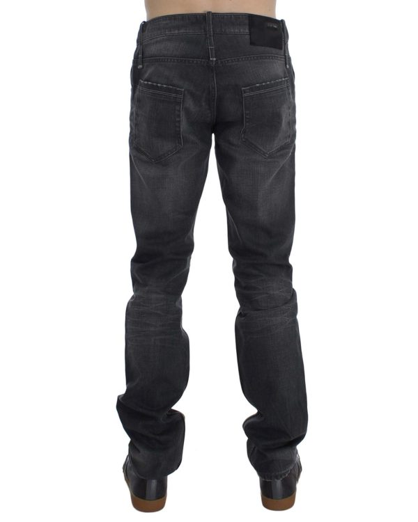 ACHT Mens Jeans – Straight Regular Fit with Logo Details W34 US Men