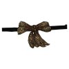 Dolce & Gabbana Gold-Tone Silk Rhinestone Bow Tie One Size Women