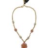 Dolce & Gabbana Gold Crystal Statement Charm Necklace One Size Women