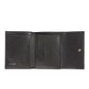 Embossed Leather Womens Wallet with Press Button Closure One Size Women