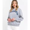 Oversized Round-neck Sweatshirt with Maxi Lettering – L