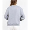 Oversized Round-neck Sweatshirt with Maxi Lettering – L