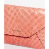 Envelope Clutch with Perforated Details in Elaphe Leather One Size Women