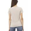 Short Sleeve T-shirt with V-neck and Front Print – M