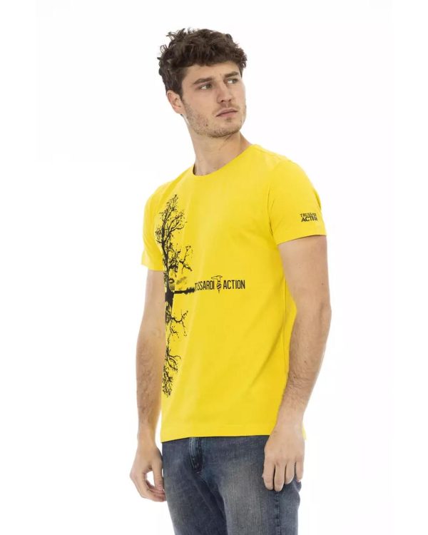 Short Sleeve T-shirt with Round Neck – Front Print – L