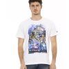 Front Print Short Sleeve T-shirt with Round Neck – 3XL