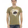 Printed Short Sleeve Round Neck T-shirt – L