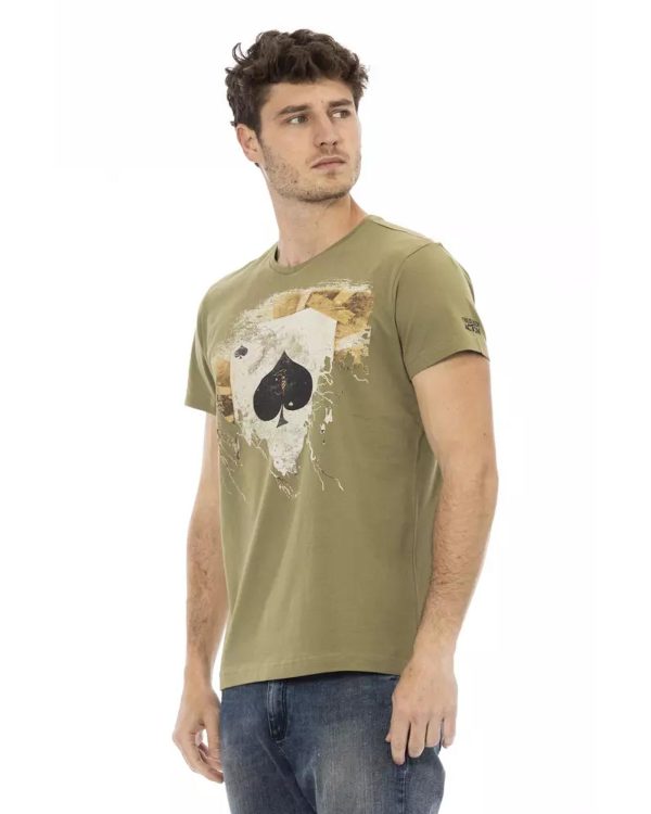 Printed Short Sleeve Round Neck T-shirt – L