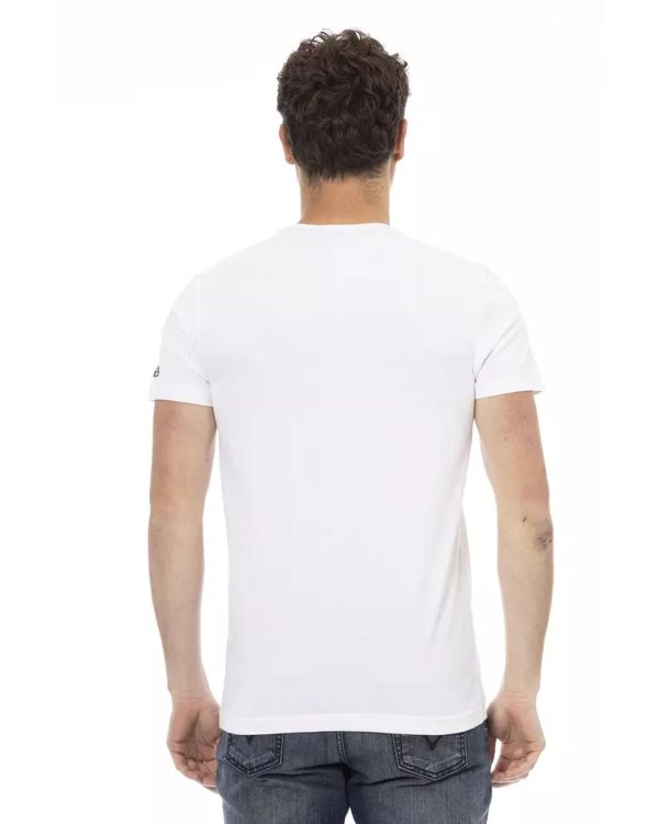 Short Sleeve Round Neck T-shirt with Front Print – 3XL