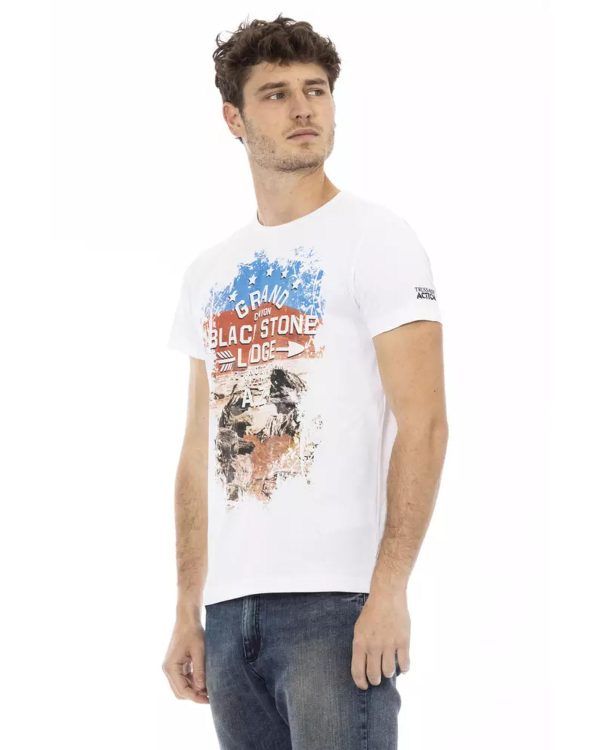 Short Sleeve T-shirt with Front Print – L