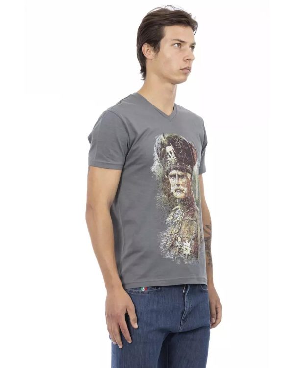 Short Sleeve T-shirt With V-neck – L