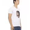 Short Sleeve T-shirt With V-neck. Front Print. – L