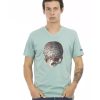 Front Print V-Neck Short Sleeve T-shirt – L