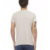 Front Print Short Sleeve V-Neck T-Shirt – L