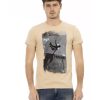 Short Sleeve T-shirt with Front Print – L