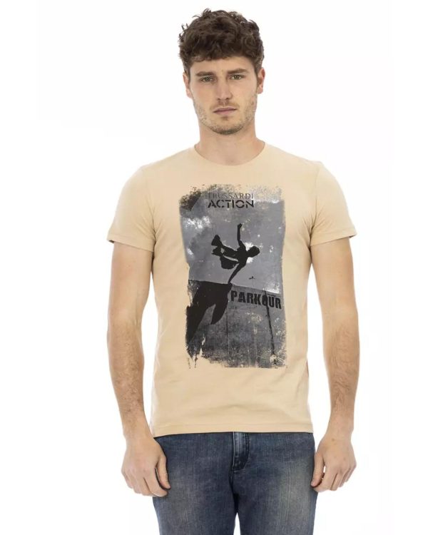 Short Sleeve T-shirt with Front Print – L