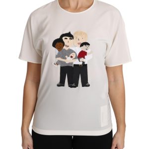 DOLCE & GABBANA Figure Family Silk T-Shirt Women