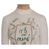 EXTE White Printed Turtle Neck Blouse Women – 38 IT