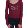 EXTE Fuchsia Crystal Embellished Blouse – 42 IT