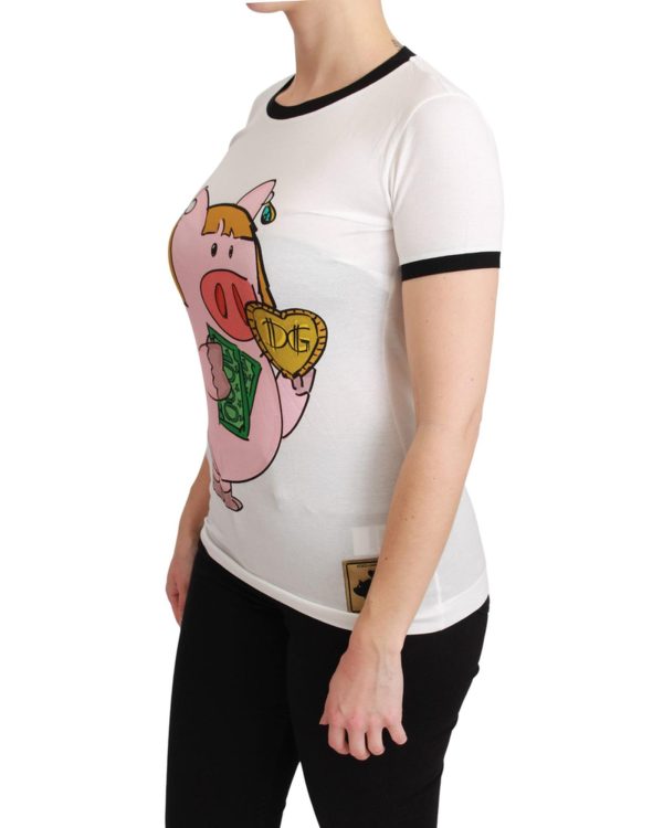 Dolce & Gabbana Year of the Pig Crewneck T-shirt Women – 36 IT