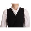 Black Vest Top with Button Fastening by Dolce & Gabbana – 38 IT