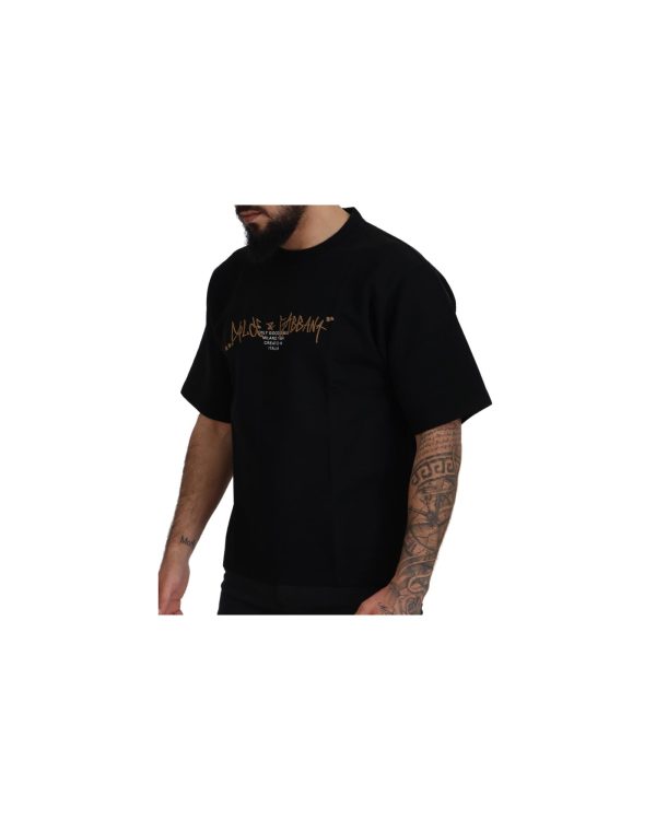 Authentic Dolce & Gabbana Black Logo T-Shirt – 44 IT